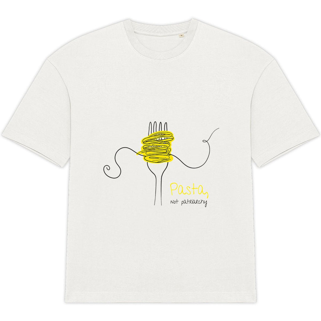 No Shit Shirts - Oversize Shirt (Frontprint Large): Pasta, not patriarchy - Oversize Shirts - basic