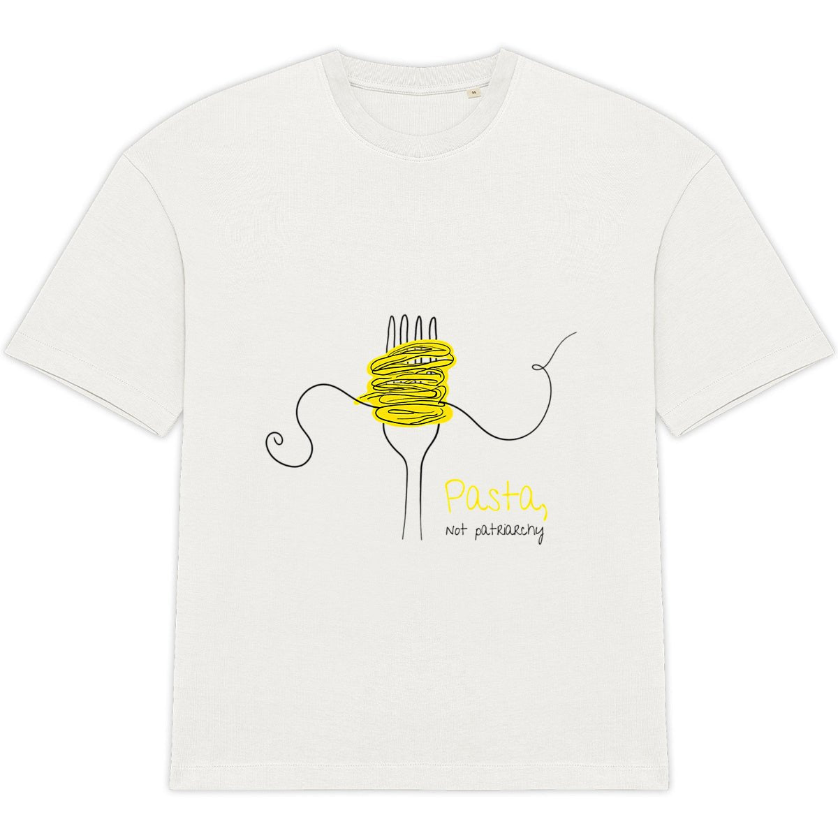 No Shit Shirts - Oversize Shirt (Frontprint Large): Pasta, not patriarchy - Oversize Shirts - basic