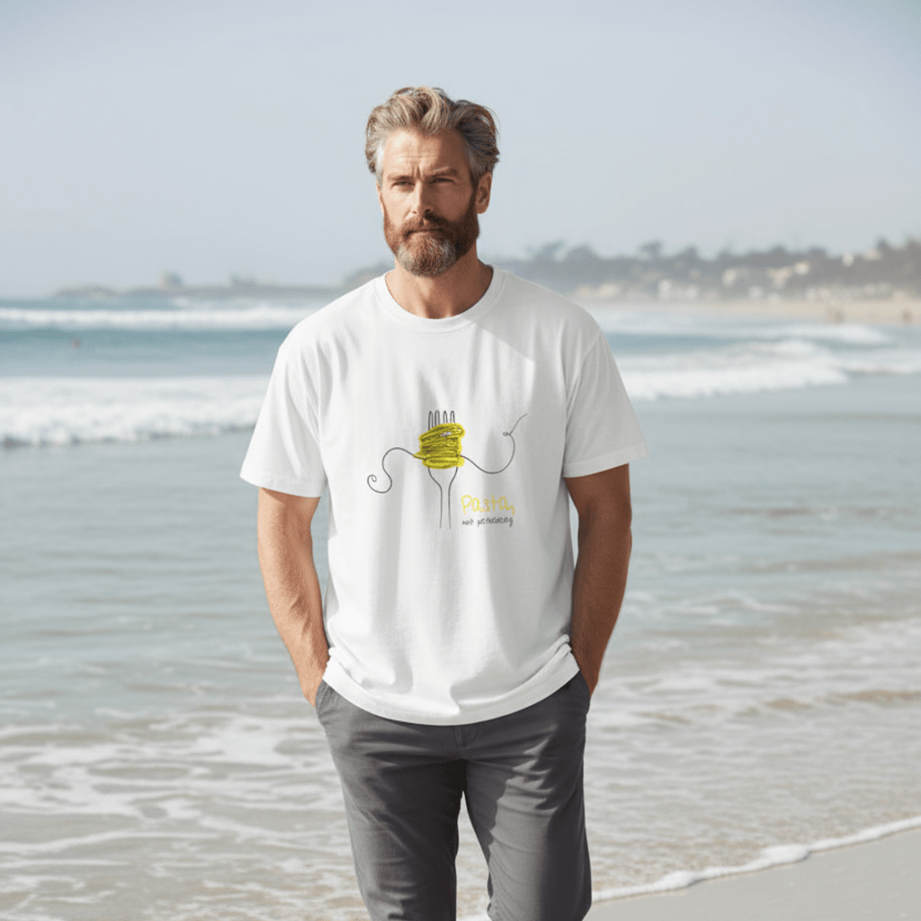 No Shit Shirts - Oversize Shirt (Frontprint Large): Pasta, not patriarchy - Oversize Shirts - basic