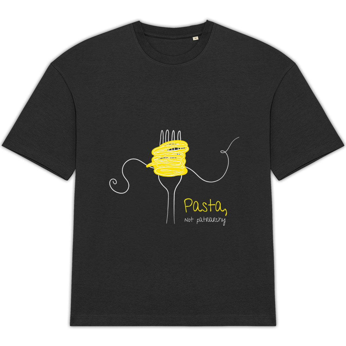 No Shit Shirts - Oversize Shirt (Frontprint Large): Pasta, not patriarchy - Oversize Shirts - basic