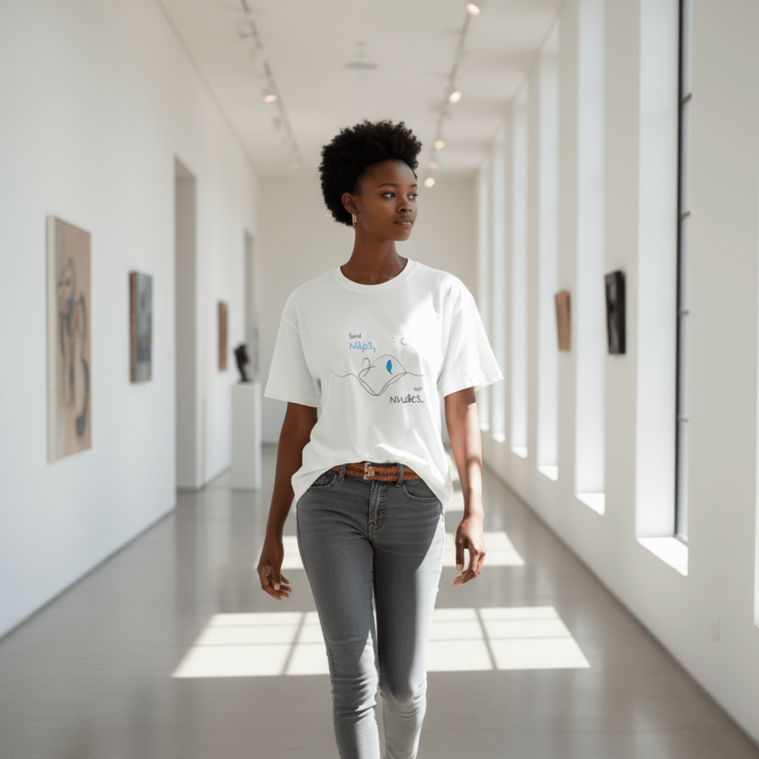 No Shit Shirts - Oversize Shirt (Frontprint Large): Send Naps, Not Nudes - Body & Autonomy & Sexism - basic