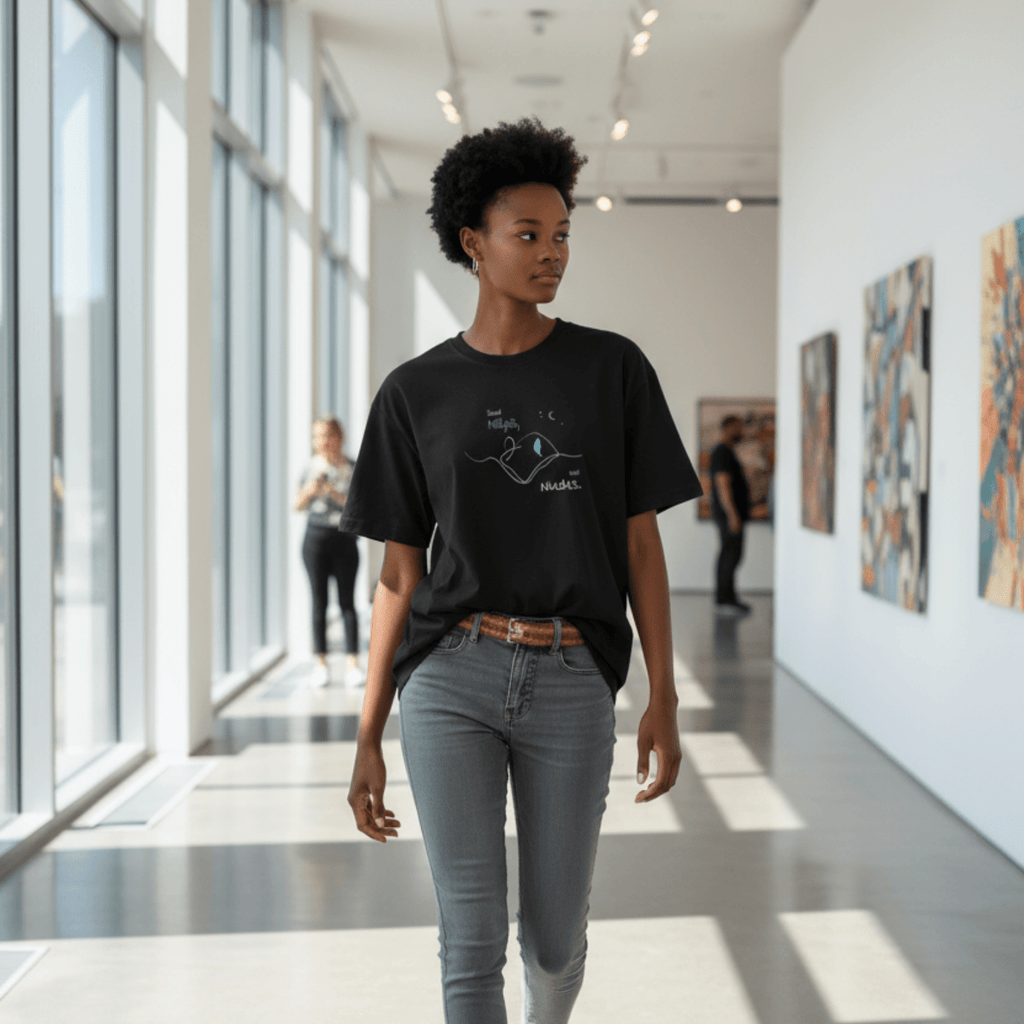 No Shit Shirts - Oversize Shirt (Frontprint Large): Send Naps, Not Nudes - Body & Autonomy & Sexism - basic