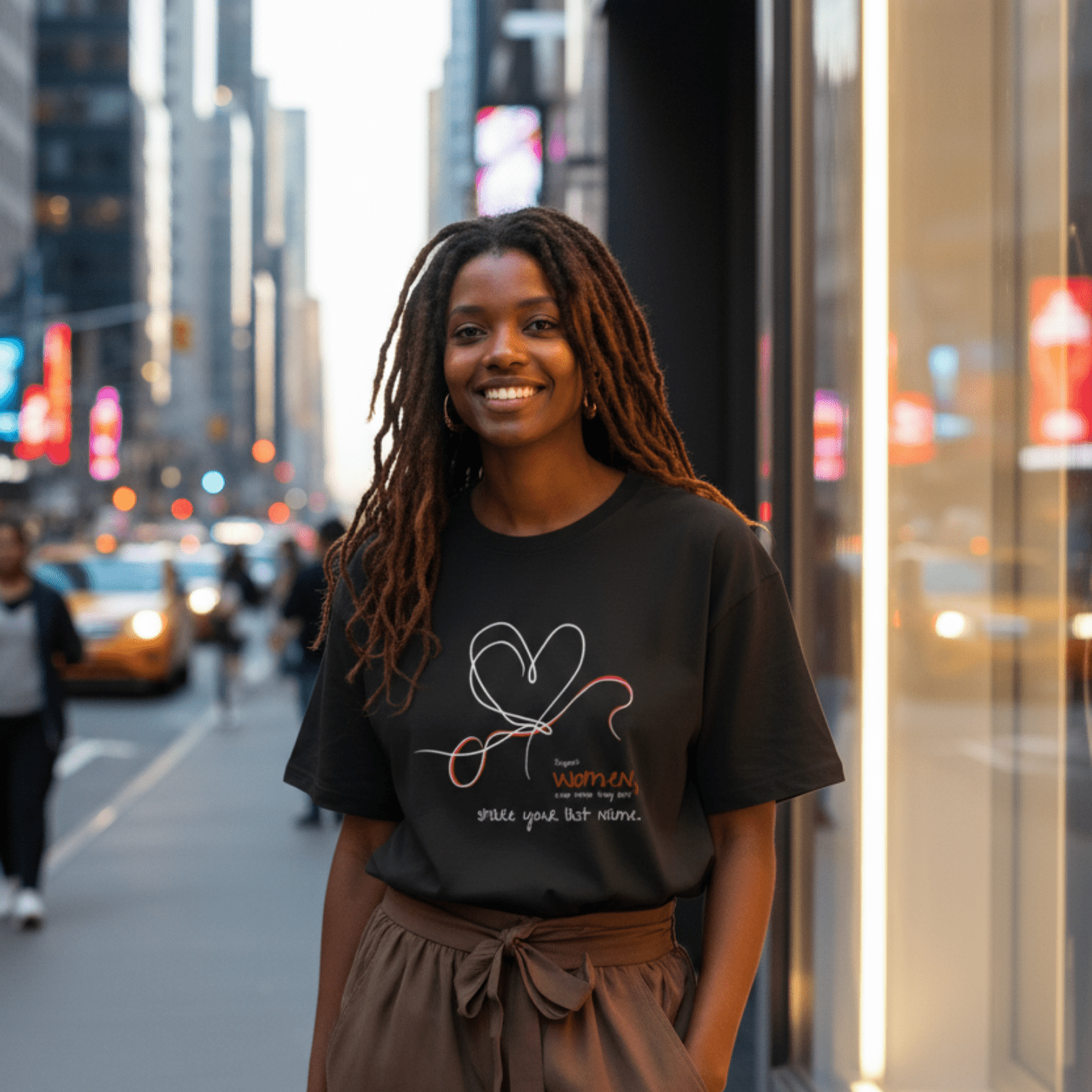 No Shit Shirts - Oversize Shirt (Frontprint Large): Support women, even when they don’t share your last name. - Oversize Shirts - basic