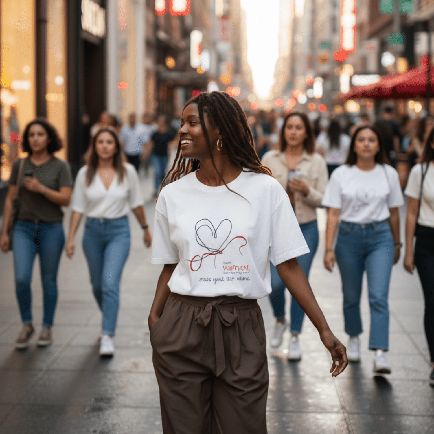 No Shit Shirts - Oversize Shirt (Frontprint Large): Support women, even when they don’t share your last name. - Oversize Shirts - basic