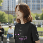 No Shit Shirts - Oversize Shirt (Frontprint Large): We all have nipples! - Body & Autonomy & Sexism - basic