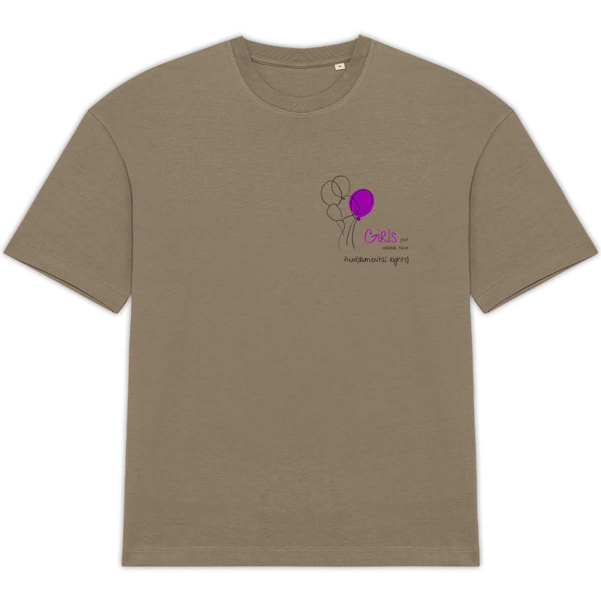 No Shit Shirts - Oversize Shirt: Girls just wanna have fun(damental rights) - Oversize Shirts - basic