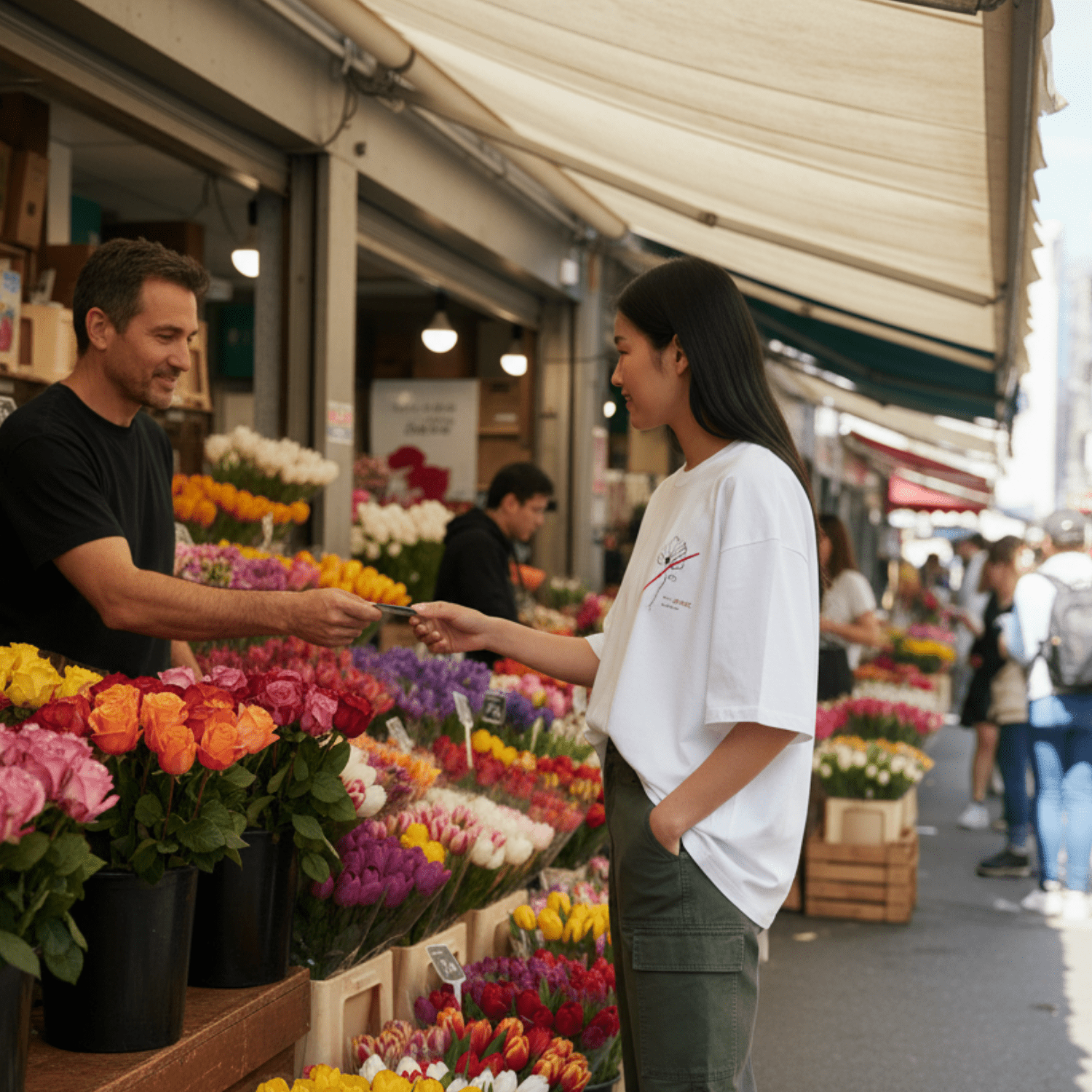No Shit Shirts - Oversize Shirt: I’ll take power over flowers - Oversize Shirts - basic