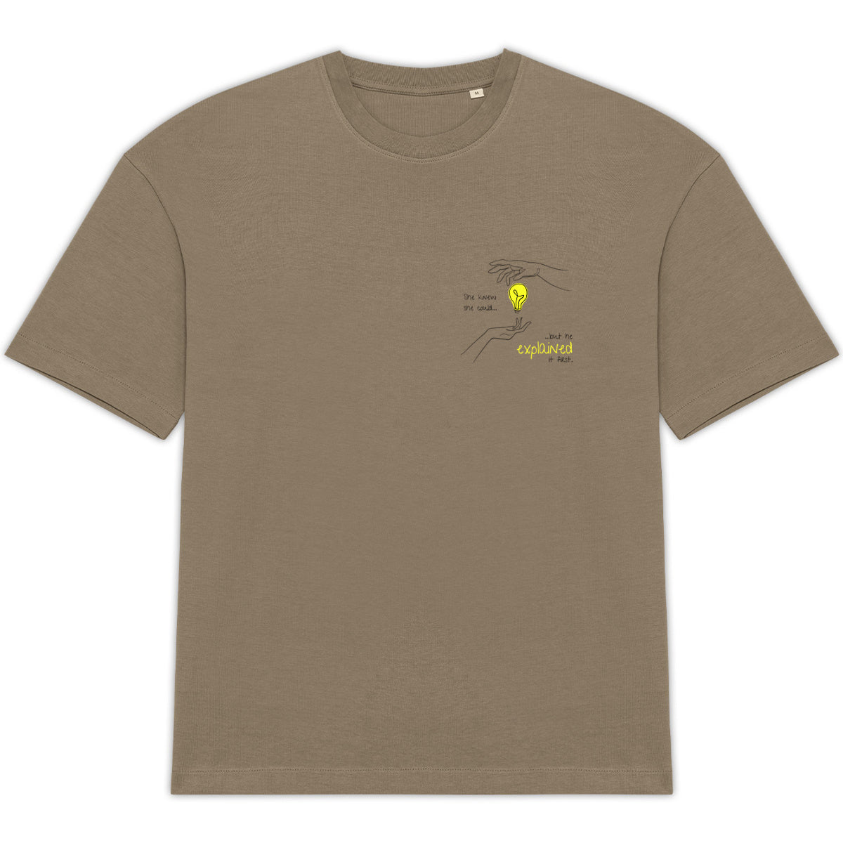 No Shit Shirts - Oversize Shirt: She knew she could, but he explained it first. - Mansplaining - basic