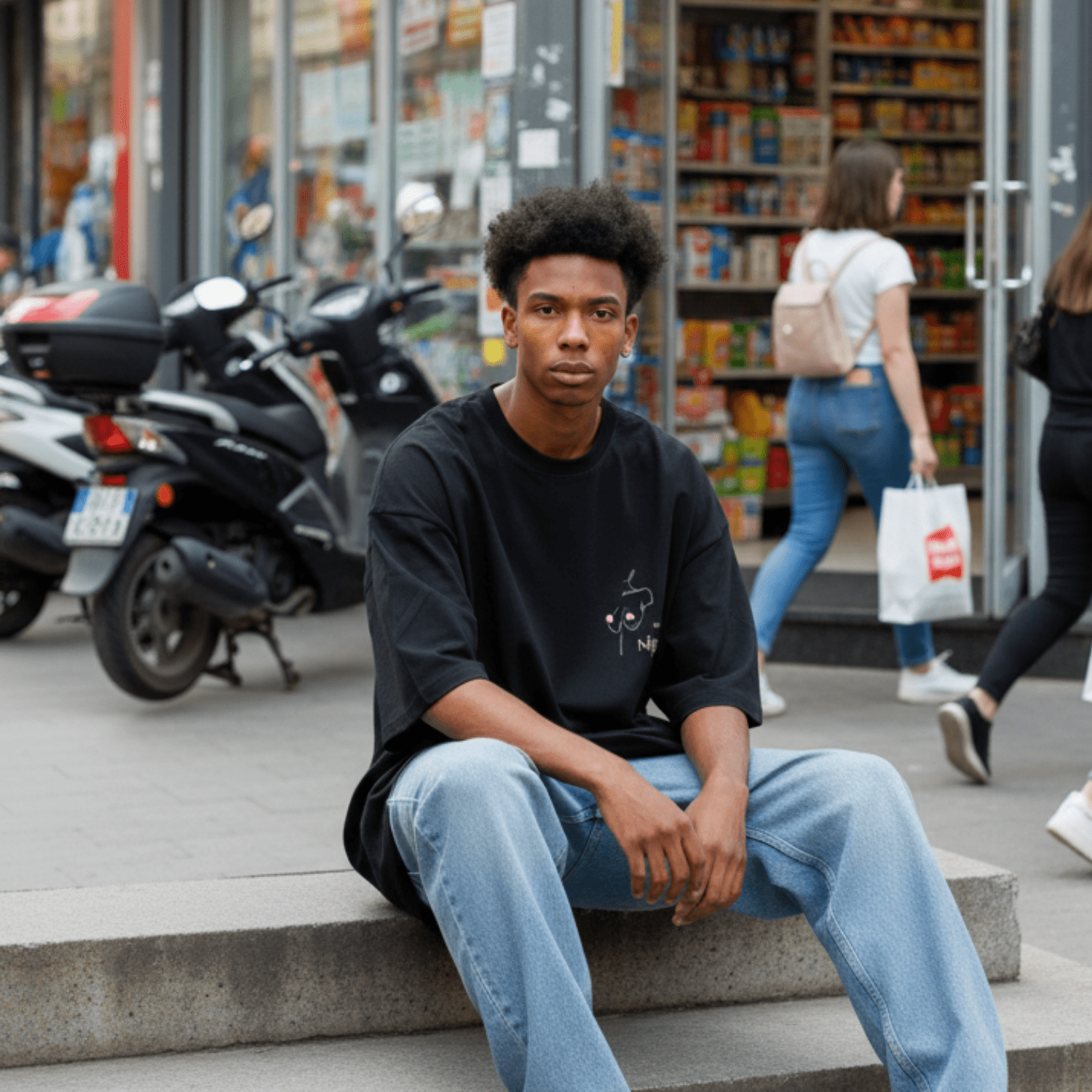 No Shit Shirts - Oversize Shirt: We all have nipples! - Body & Autonomy & Sexism - basic