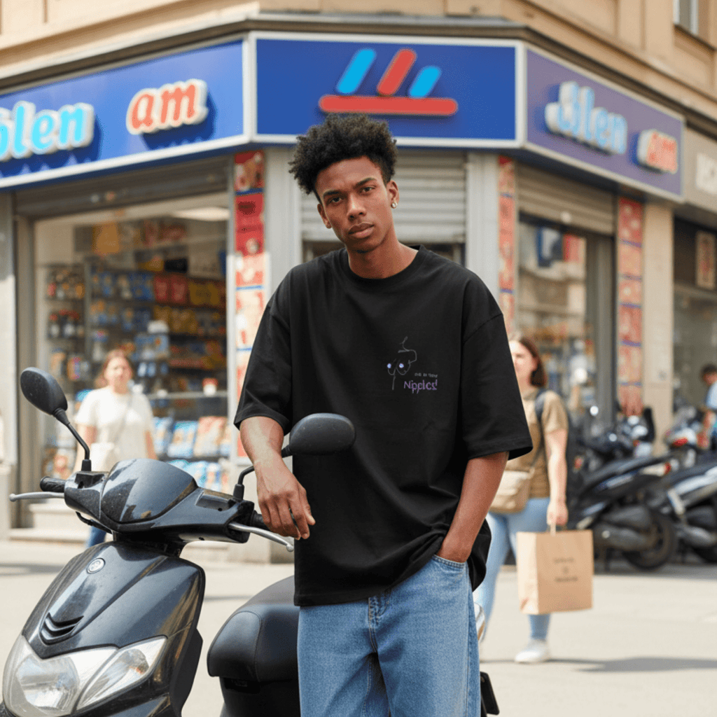 No Shit Shirts - Oversize Shirt: We all have nipples! - Body & Autonomy & Sexism - basic