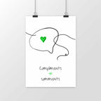 No Shit Shirts - Poster: Compliments ≠ comments. - Mansplaining - basic
