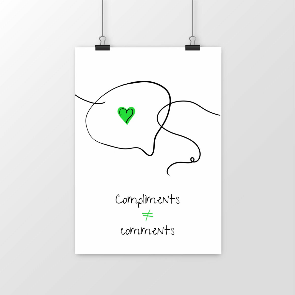 No Shit Shirts - Poster: Compliments ≠ comments. - Mansplaining - basic