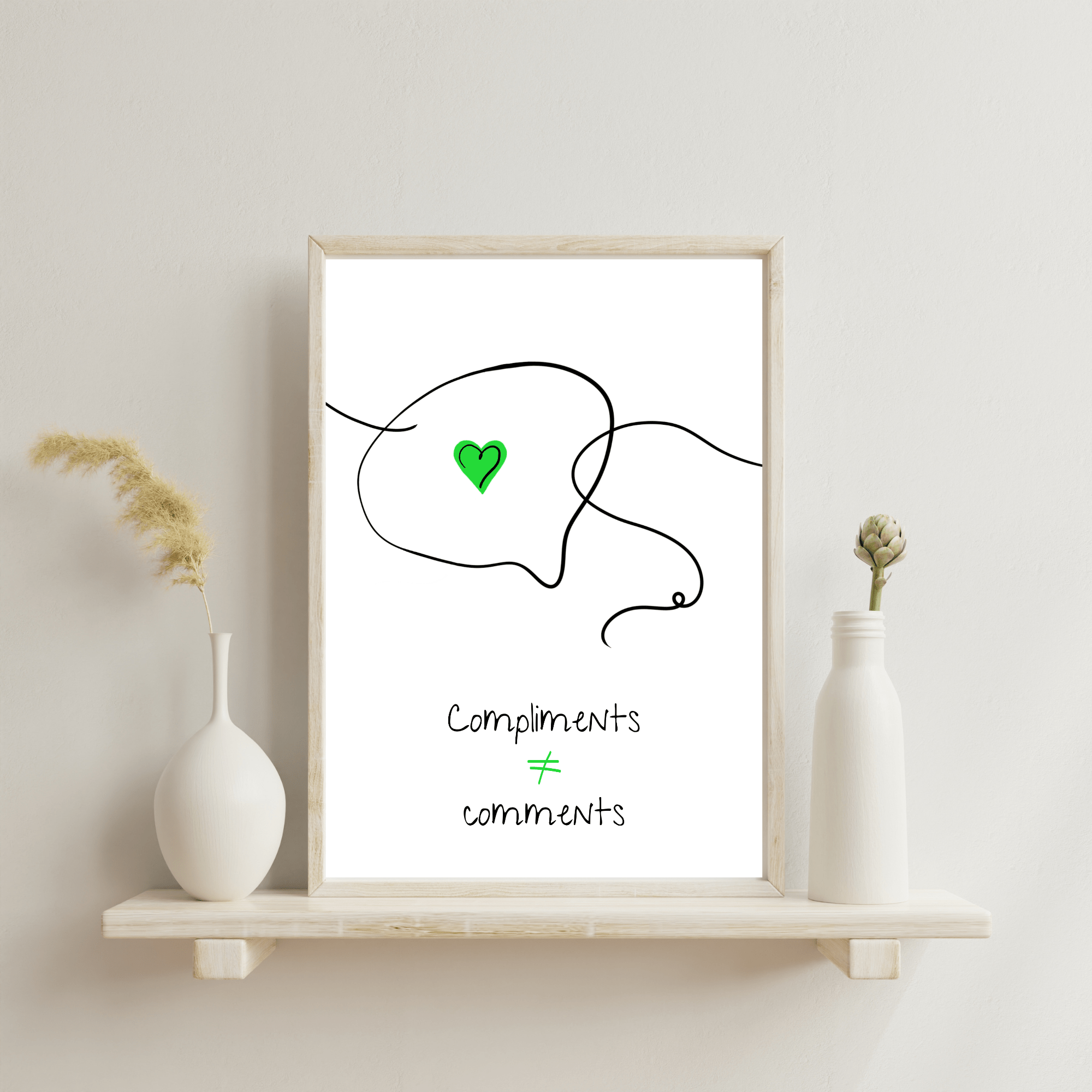 No Shit Shirts - Poster: Compliments ≠ comments. - Mansplaining - basic