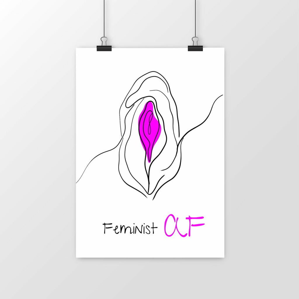 No Shit Shirts - Poster: Feminist AF - Poster - basic