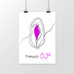 No Shit Shirts - Poster: Feminist AF - Poster - basic