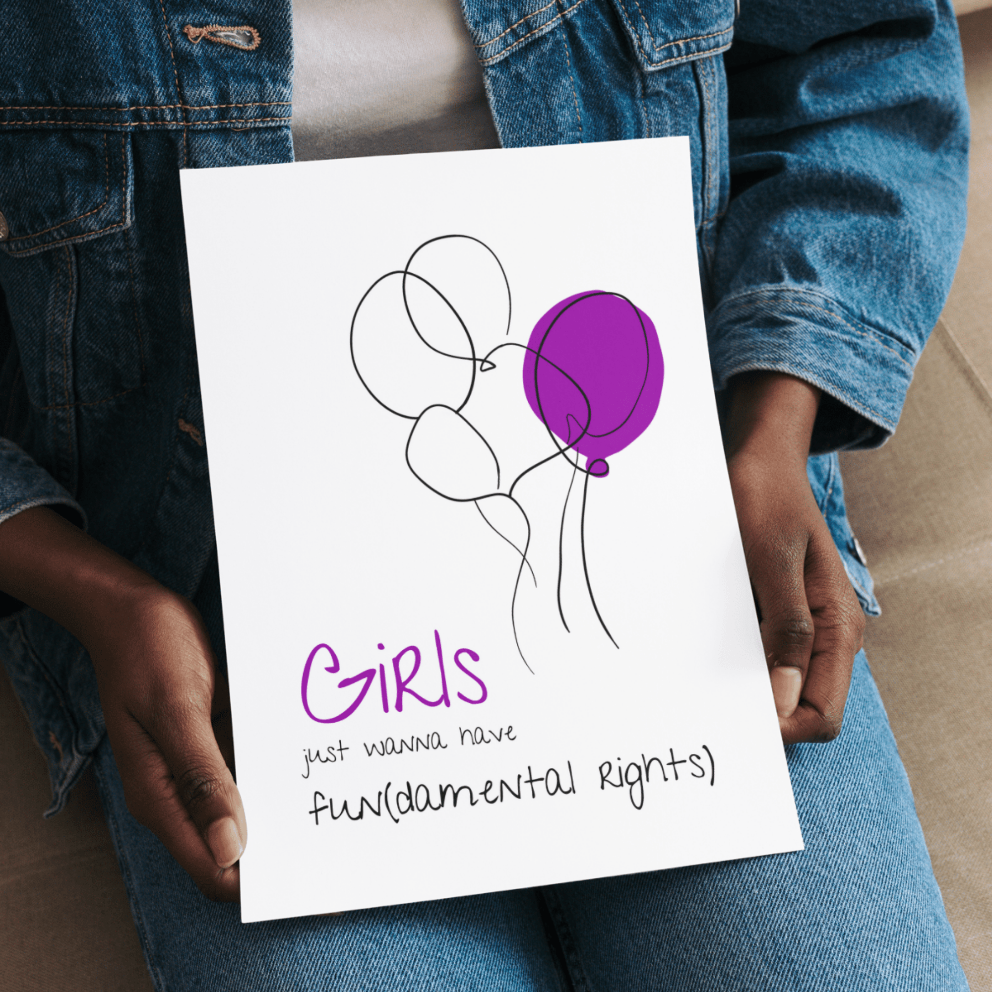 No Shit Shirts - Poster: Girls just wanna have fun(damental rights) - Poster - basic