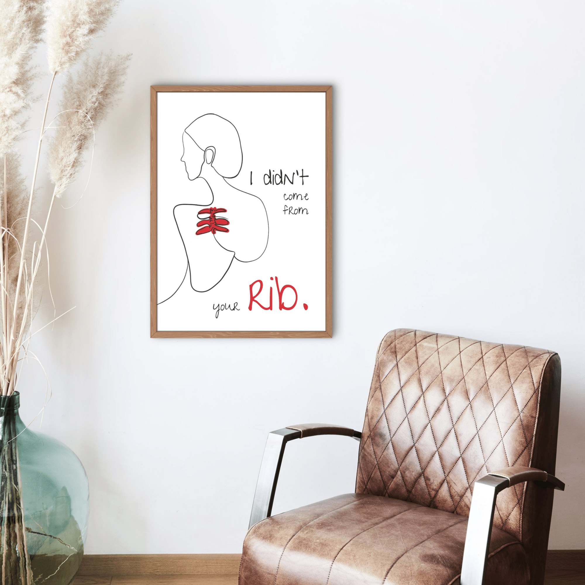 No Shit Shirts - Poster: I didn’t come from your rib. - Body & Autonomy & Sexism - basic