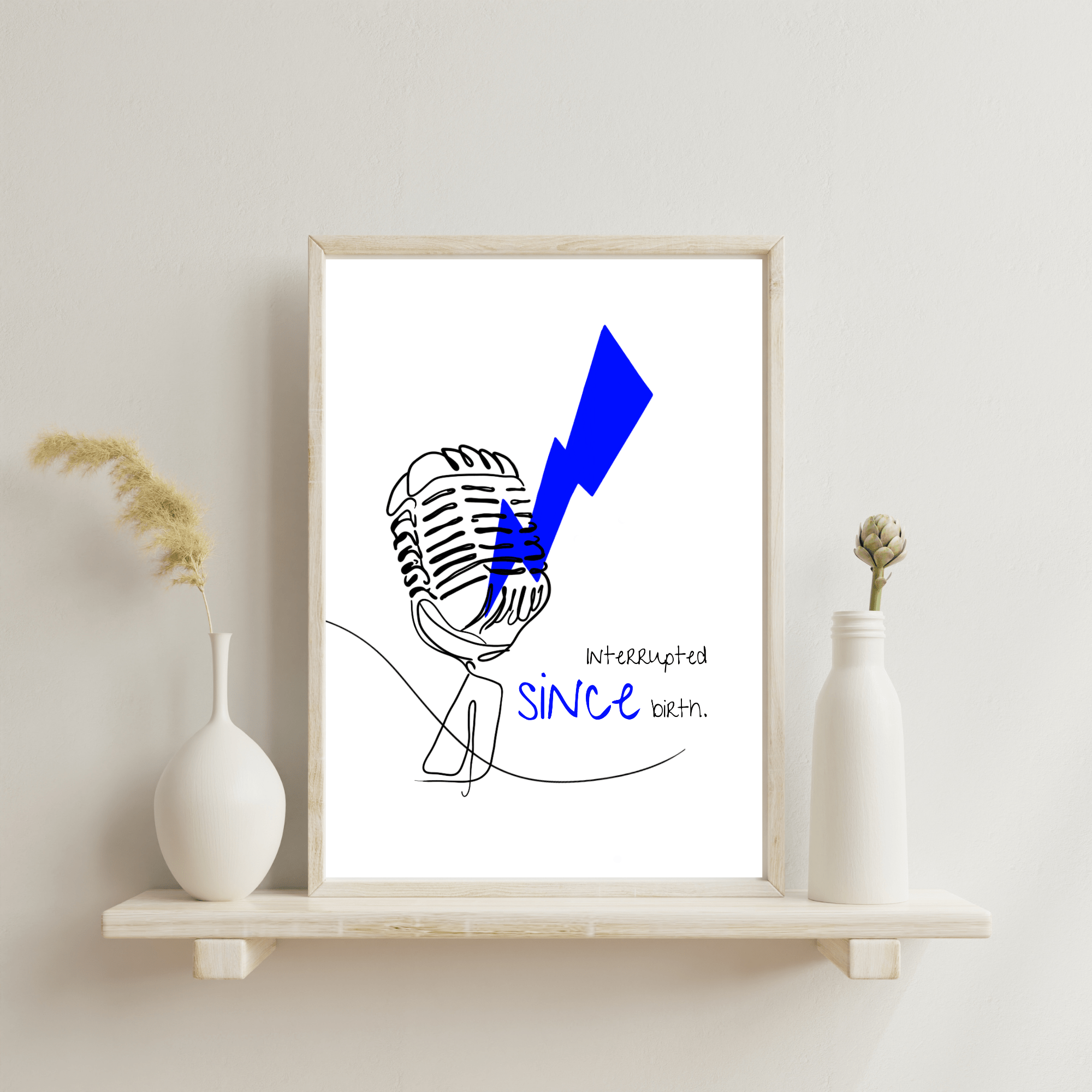 No Shit Shirts - Poster: Interrupted since birth. - Mansplaining - basic