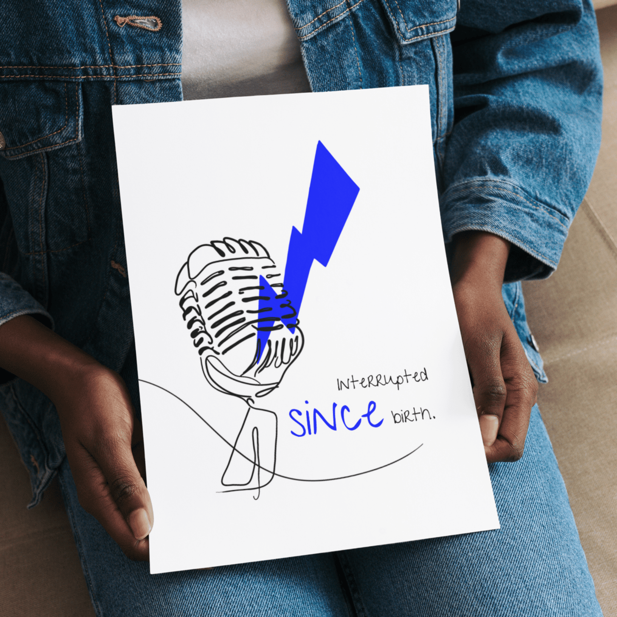 No Shit Shirts - Poster: Interrupted since birth. - Mansplaining - basic