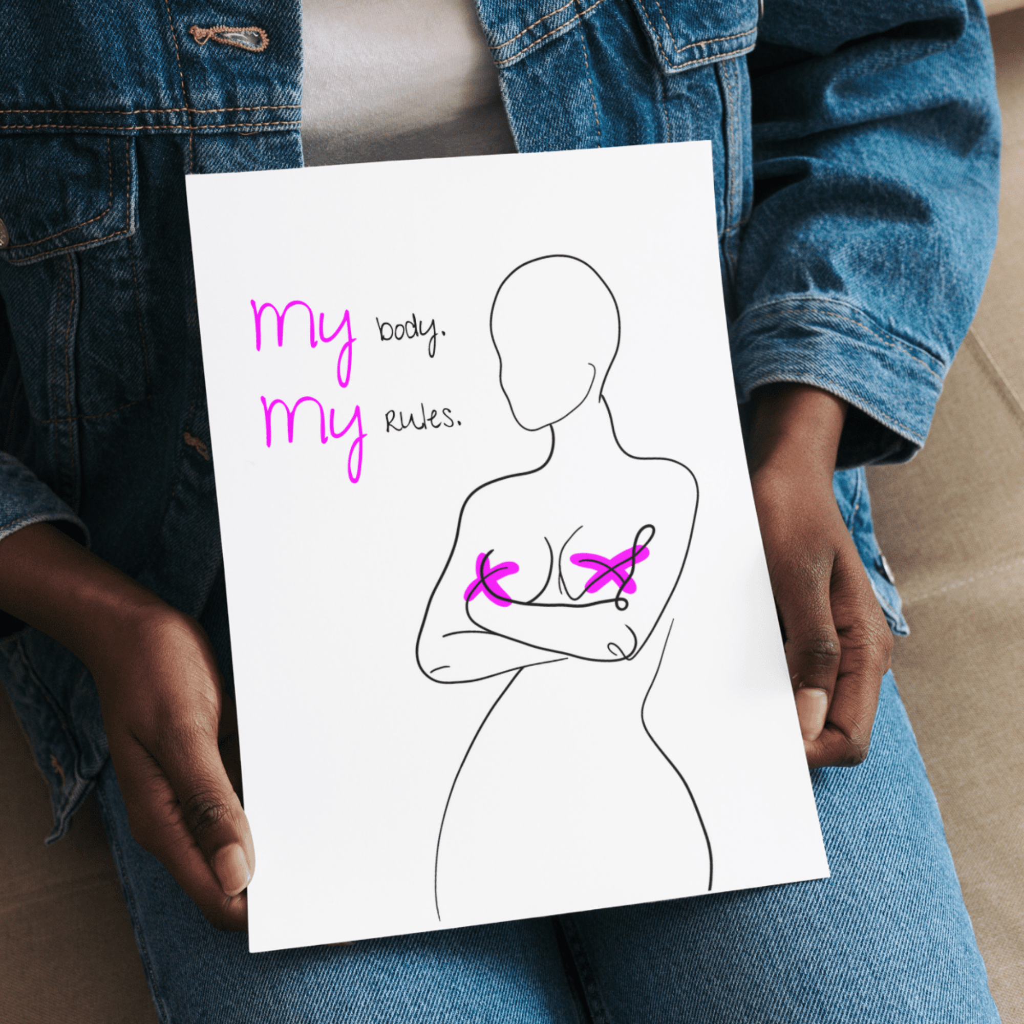 No Shit Shirts - Poster: My Body, My Rules - Body & Autonomy & Sexism - basic