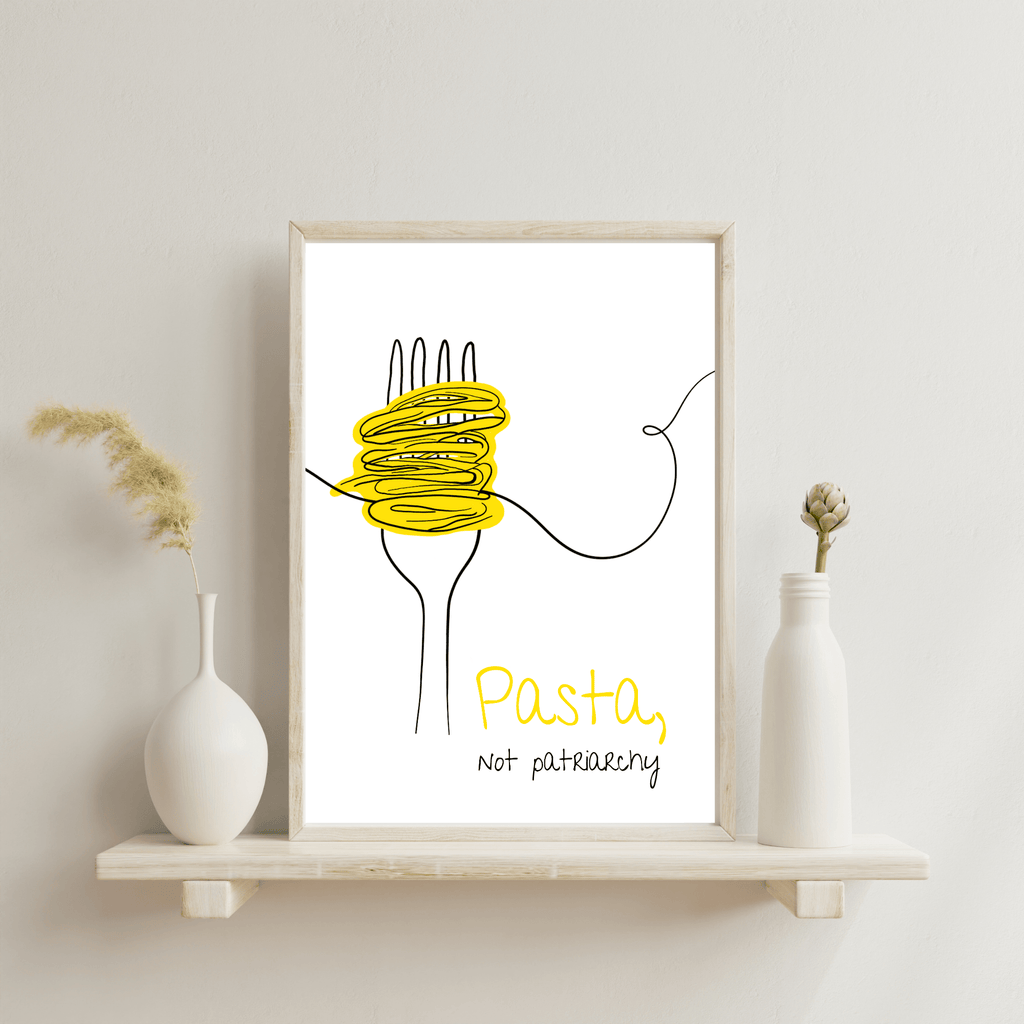 No Shit Shirts - Poster: Pasta, not patriarchy - Poster - basic