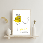No Shit Shirts - Poster: Pasta, not patriarchy - Poster - basic