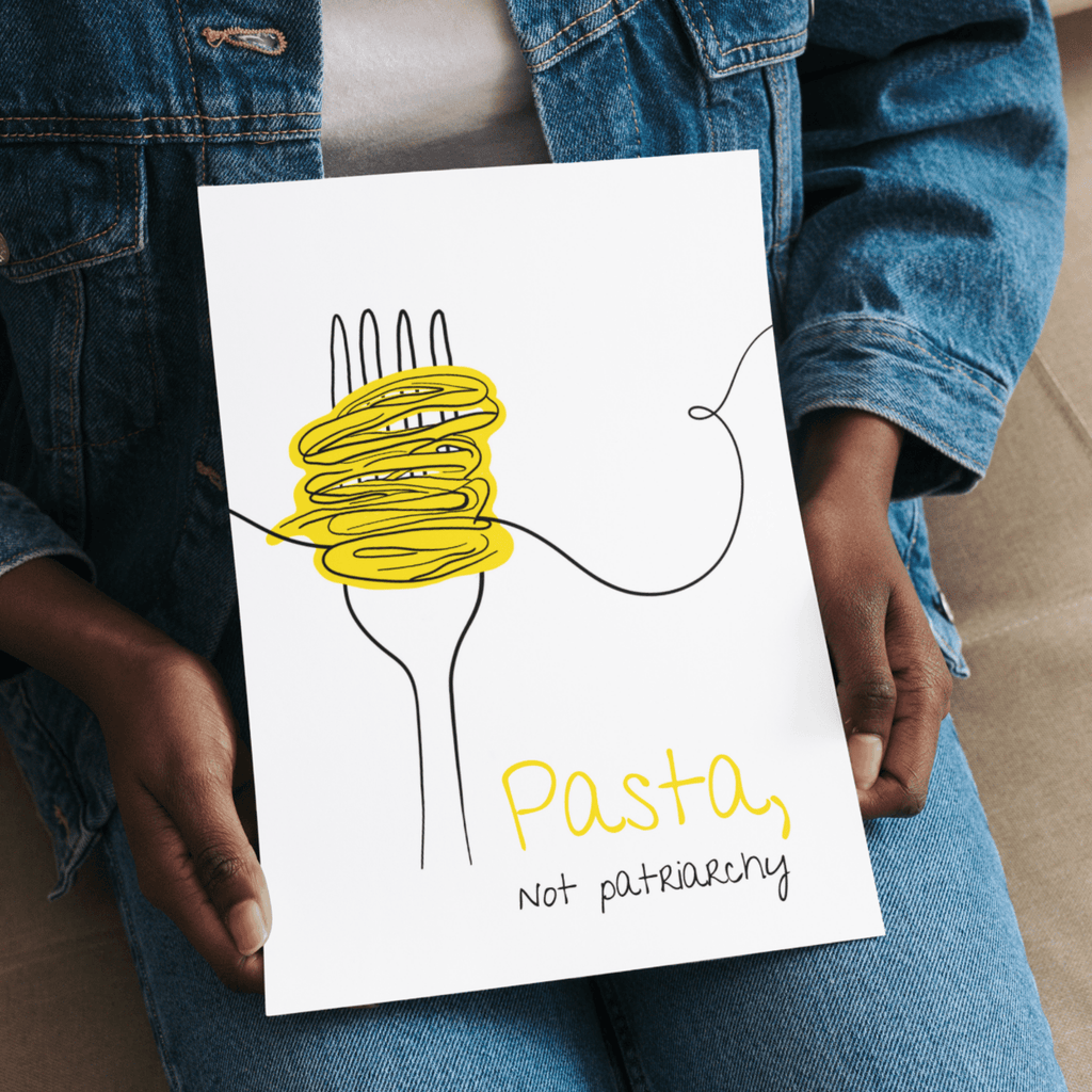 No Shit Shirts - Poster: Pasta, not patriarchy - Poster - basic