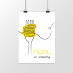 No Shit Shirts - Poster: Pasta, not patriarchy - Poster - basic