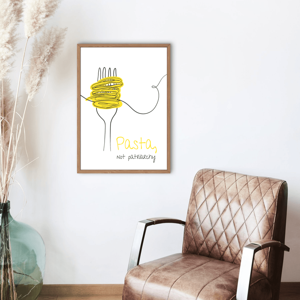 No Shit Shirts - Poster: Pasta, not patriarchy - Poster - basic