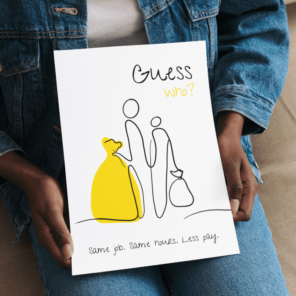 No Shit Shirts - Poster: Same job. Same hours. Less pay. Guess who? - Equal Pay - basic