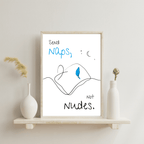 No Shit Shirts - Poster: Send Naps, Not Nudes - Body & Autonomy & Sexism - basic