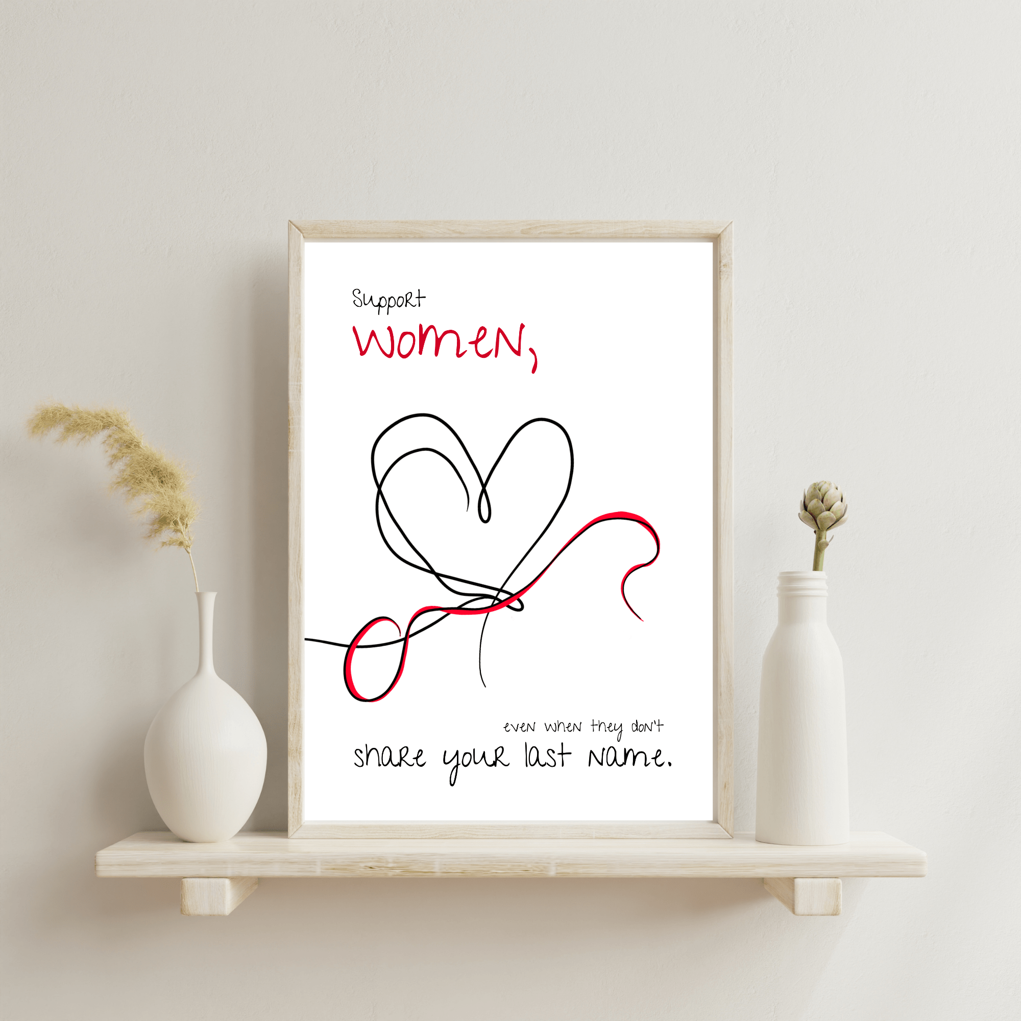 No Shit Shirts - Poster: Support women, even when they don’t share your last name. - Poster - basic