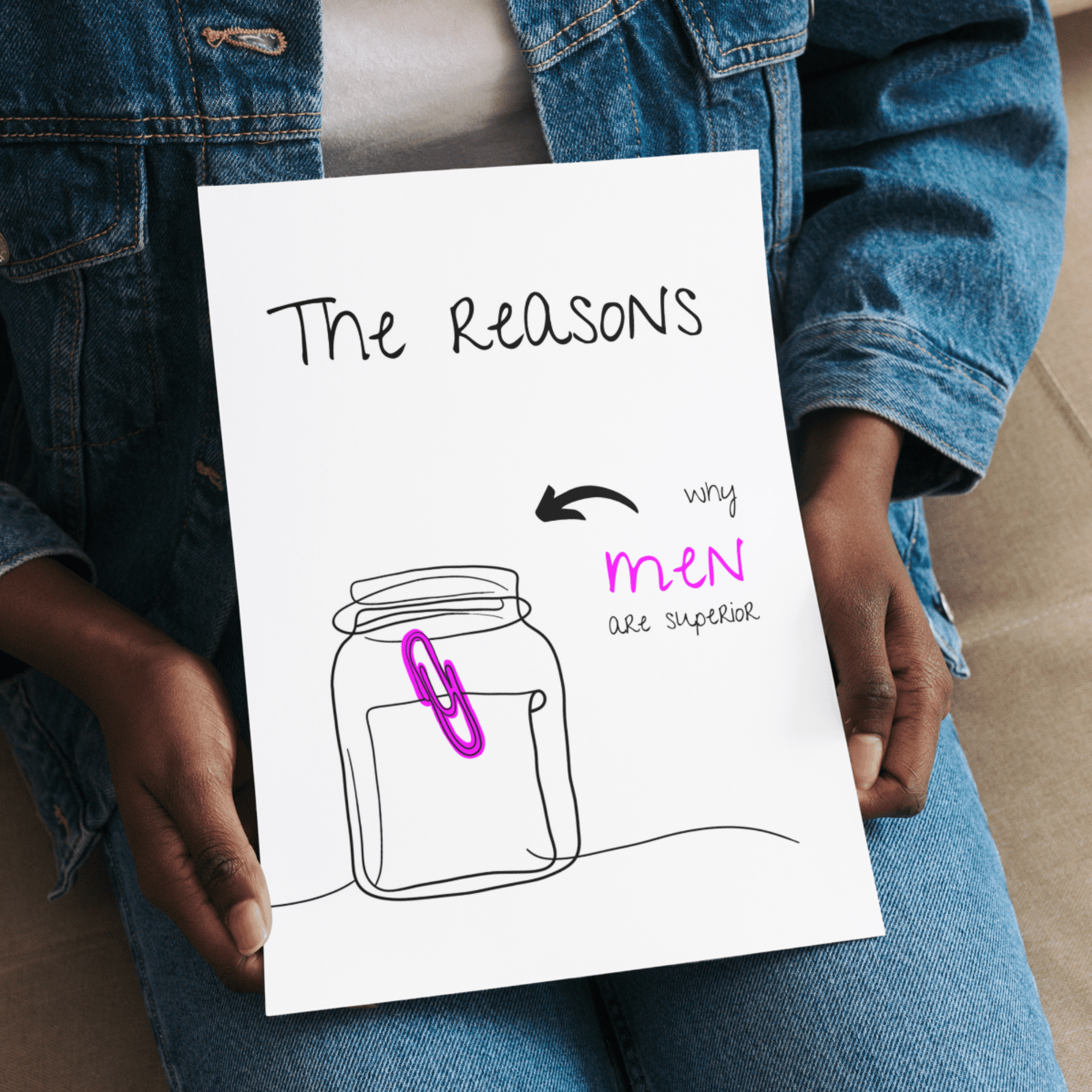 No Shit Shirts - Poster: The reasons why men are superior: - Gender Roles - basic