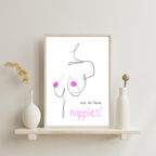 No Shit Shirts - Poster: We all have nipples! - Body & Autonomy & Sexism - basic