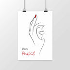 No Shit Shirts - Poster: Zero Fucks - Poster - basic