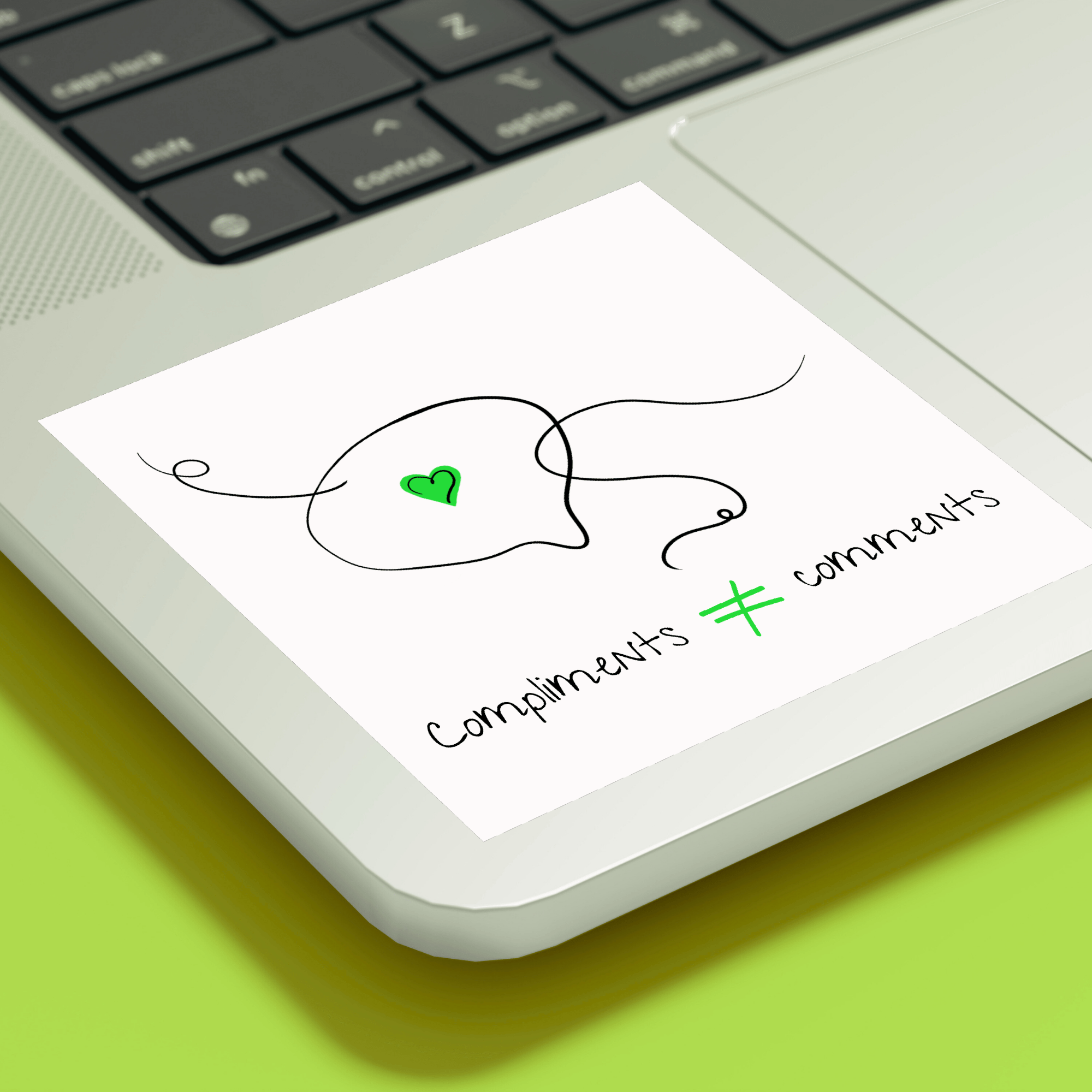 No Shit Shirts - Sticker: Compliments ≠ comments. - Mansplaining - basic