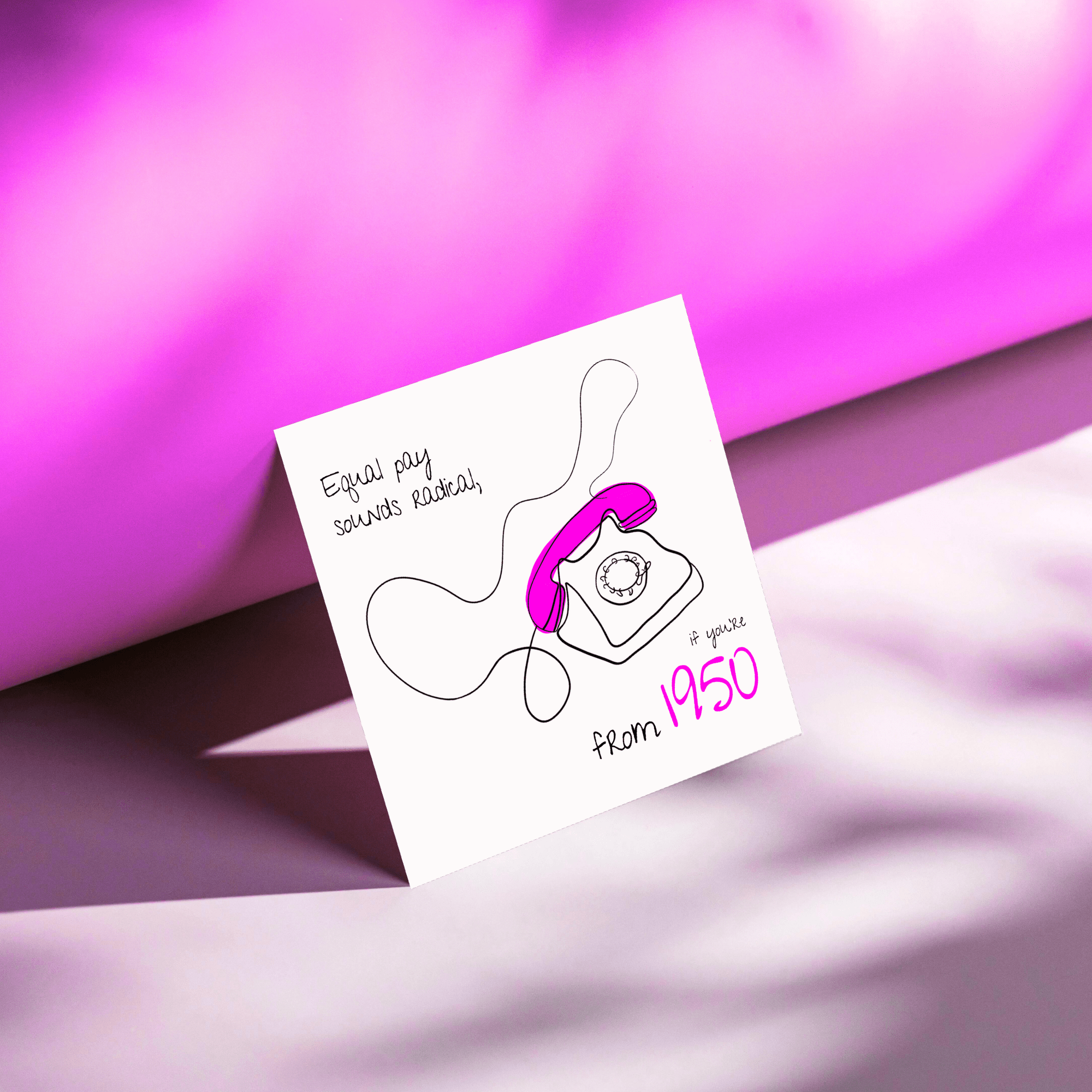 No Shit Shirts - Sticker: Equal pay sounds radical… if you’re from 1950. - Equal Pay - basic