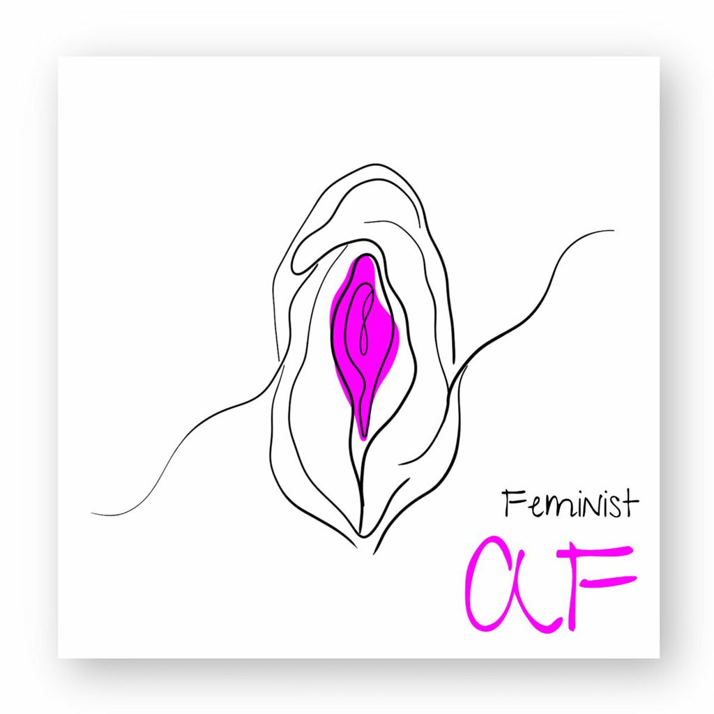 No Shit Shirts - Sticker: Feminist AF - Society & Patriarchy - basic