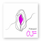 No Shit Shirts - Sticker: Feminist AF - Society & Patriarchy - basic