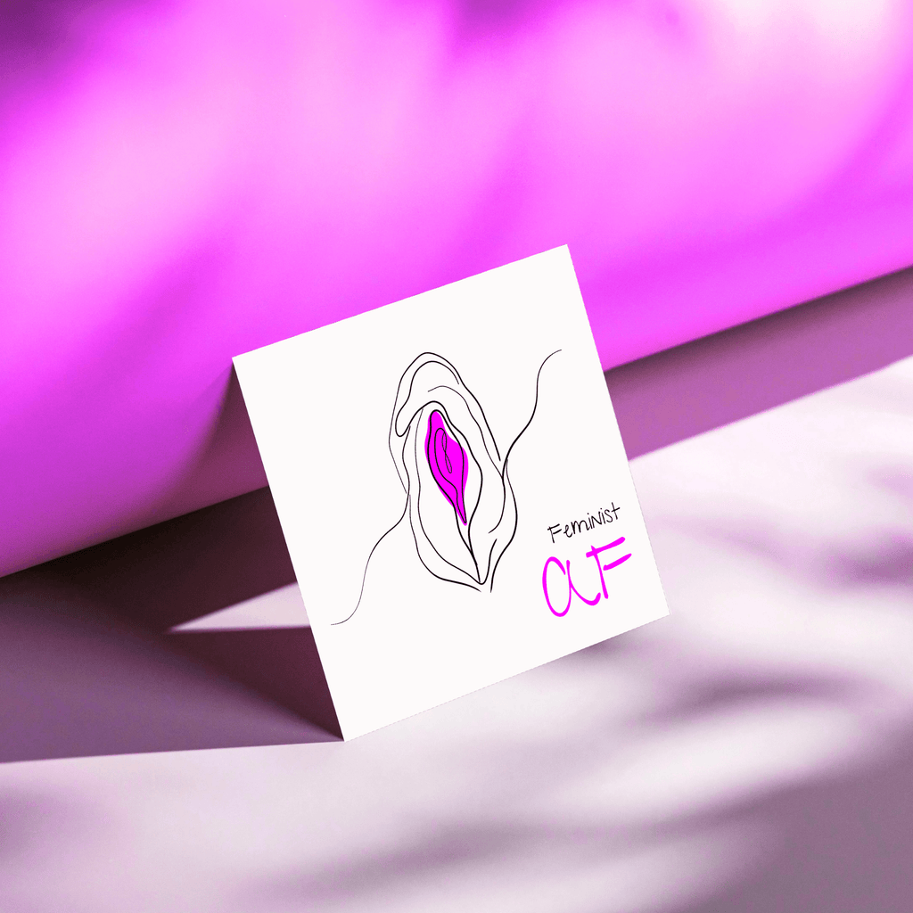 No Shit Shirts - Sticker: Feminist AF - Society & Patriarchy - basic