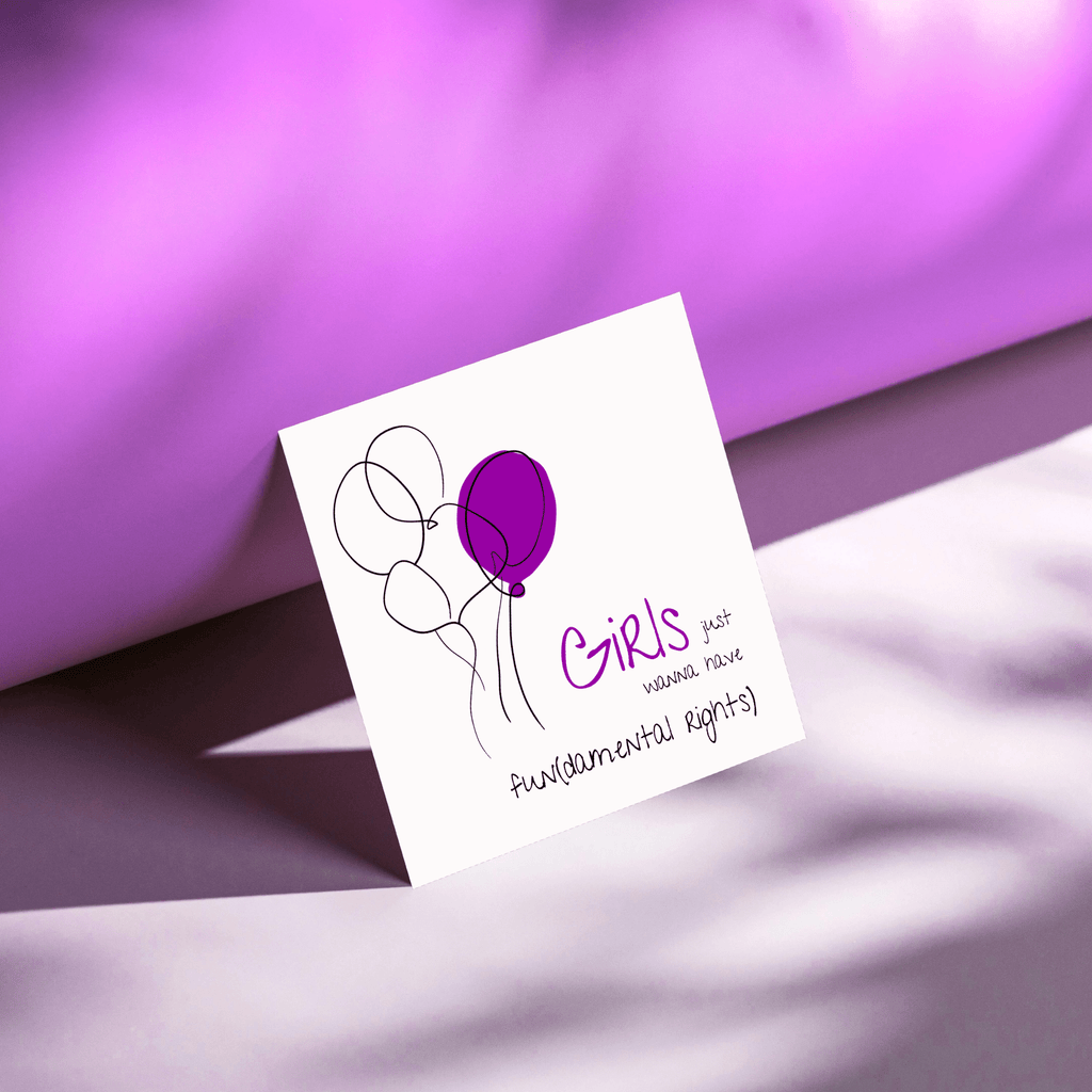 No Shit Shirts - Sticker: Girls just wanna have fun(damental rights) - Society & Patriarchy - basic