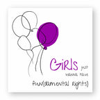 No Shit Shirts - Sticker: Girls just wanna have fun(damental rights) - Society & Patriarchy - basic