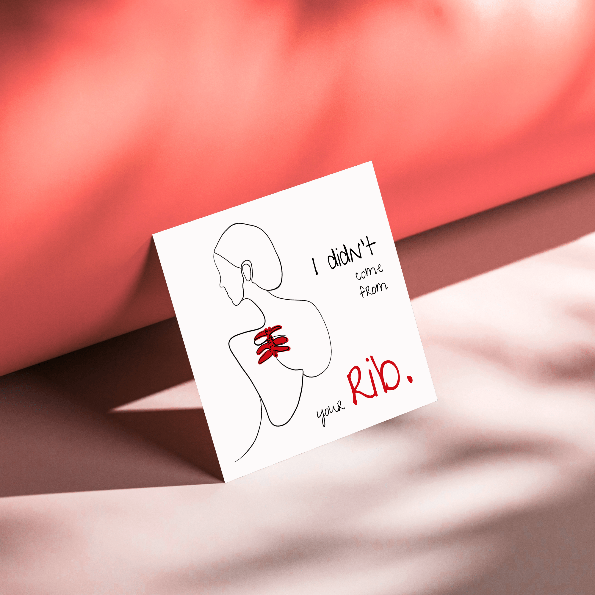 No Shit Shirts - Sticker: I didn’t come from your rib. - Body & Autonomy & Sexism - basic