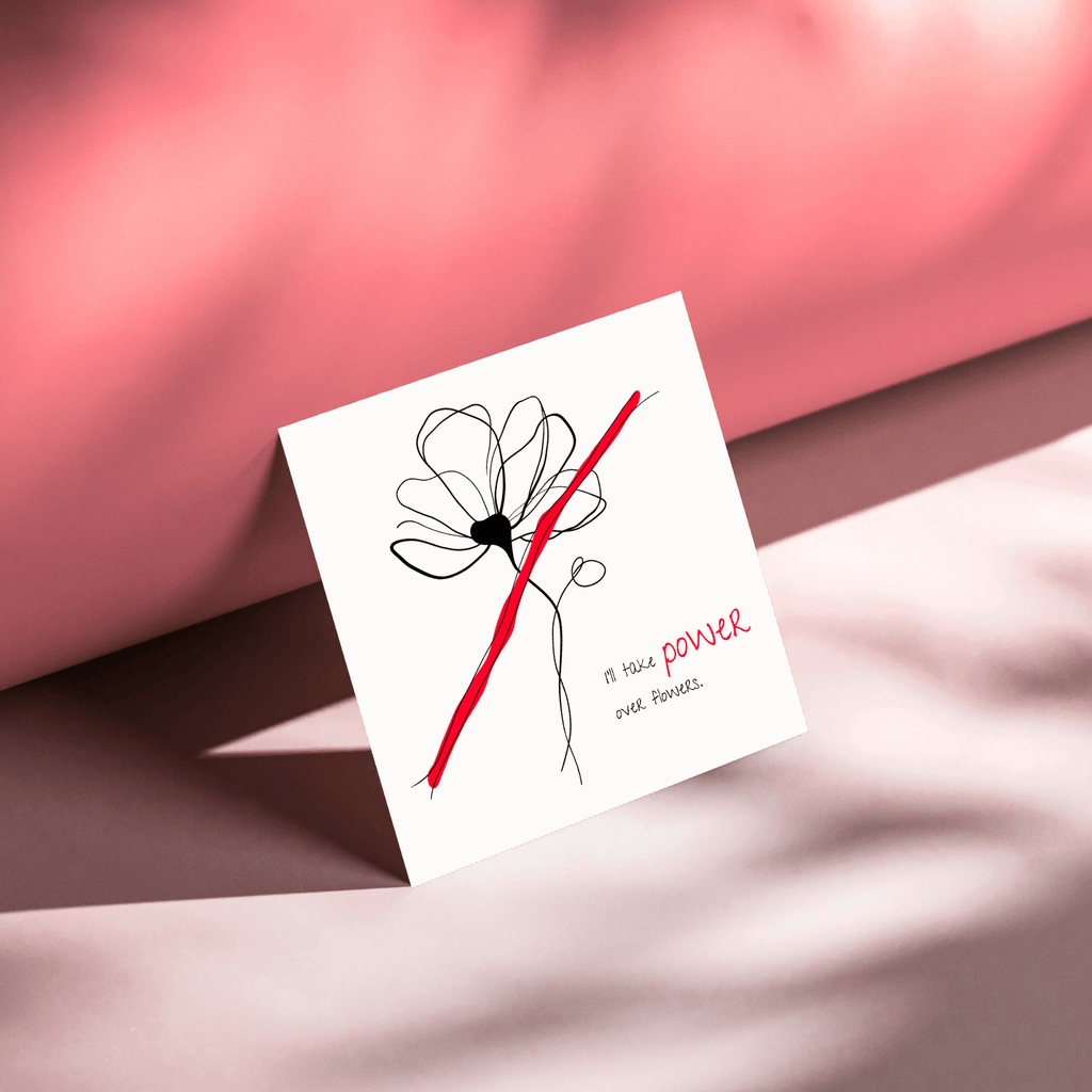 No Shit Shirts - Sticker: I’ll take power over flowers - Society & Patriarchy - basic