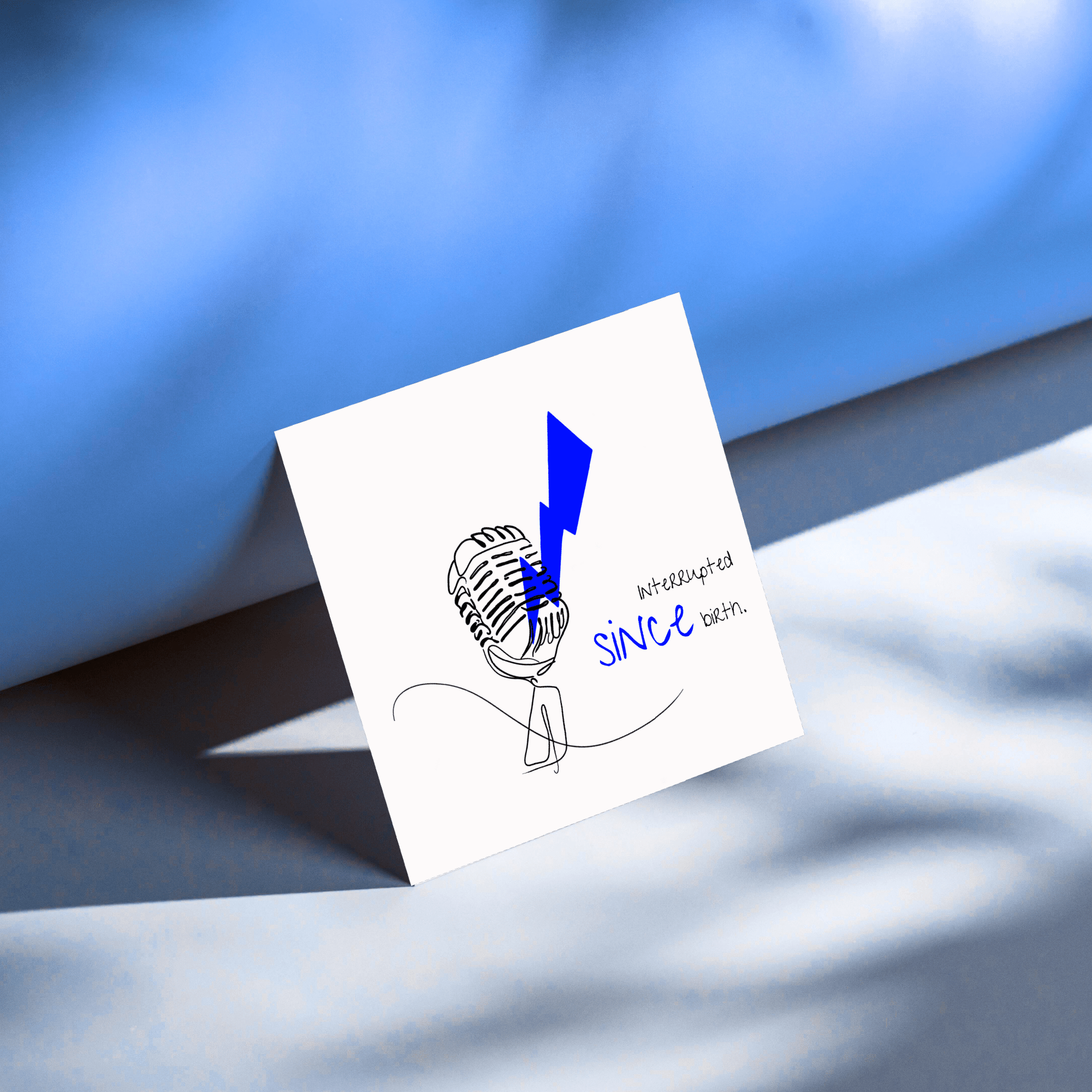 No Shit Shirts - Sticker: Interrupted since birth. - Mansplaining - basic