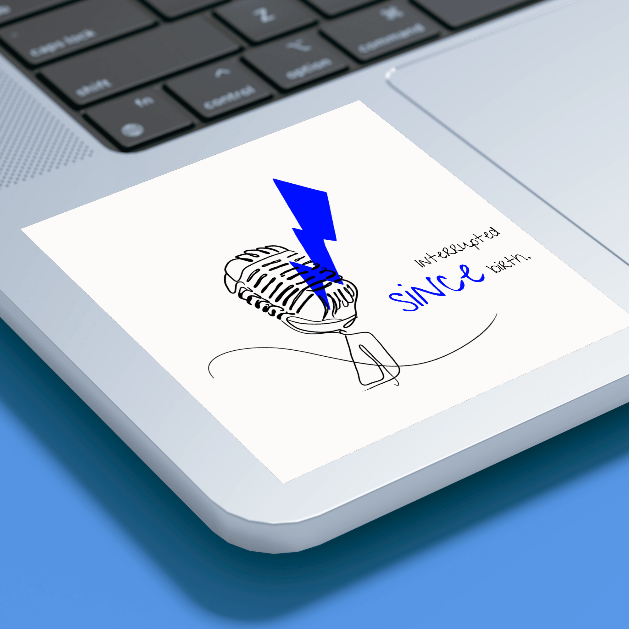 No Shit Shirts - Sticker: Interrupted since birth. - Mansplaining - basic