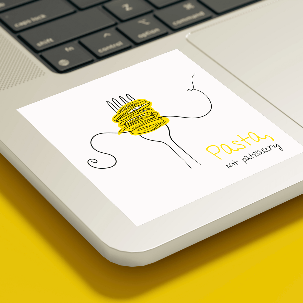 No Shit Shirts - Sticker: Pasta, not patriarchy - Society & Patriarchy - basic