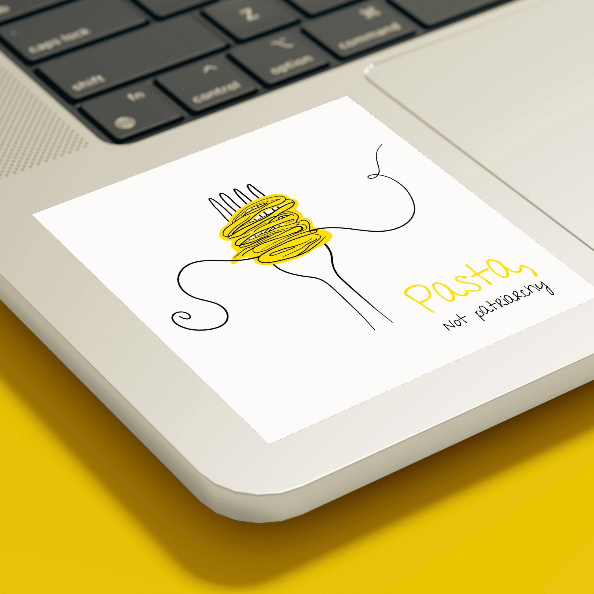 No Shit Shirts - Sticker: Pasta, not patriarchy - Society & Patriarchy - basic