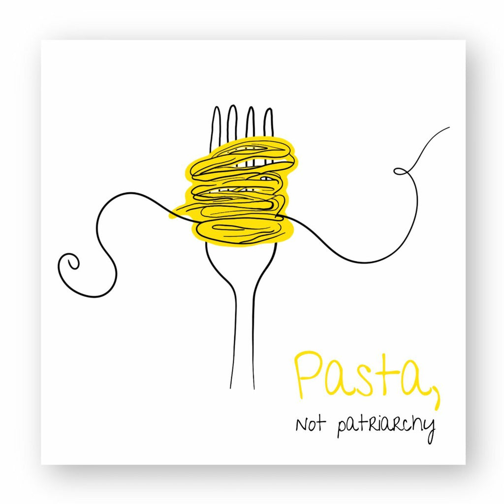 No Shit Shirts - Sticker: Pasta, not patriarchy - Society & Patriarchy - basic