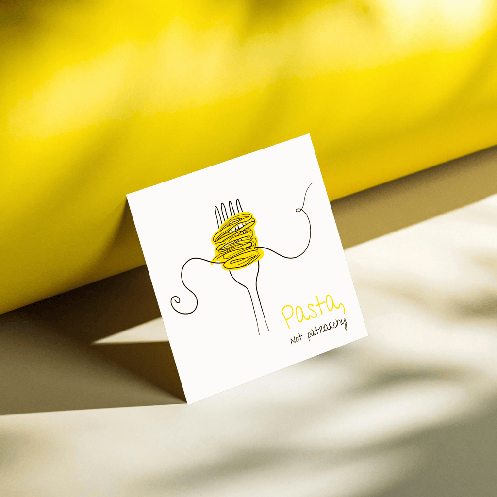 No Shit Shirts - Sticker: Pasta, not patriarchy - Society & Patriarchy - basic